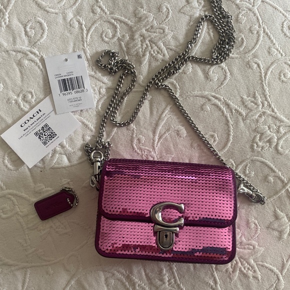 Coach Tabby 12 magenta sequins - Picture 1 of 3